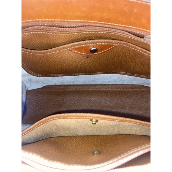 Vintage Dooney & Bourke All Weather Leather Brown Crossbody Bag Purse Handbag - Picture 11 of 11